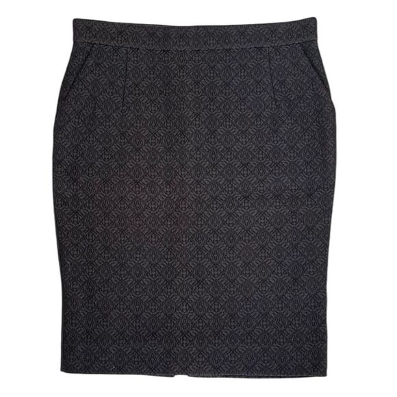 Celine Pencil Skirt Phoebe Philo Collection Black Tonal Matelasse Textured Small - Picture 1 of 12